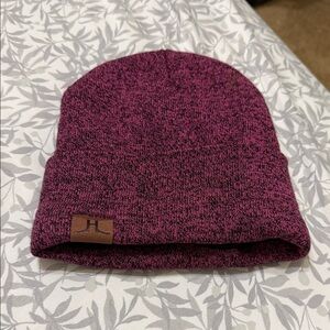 Halston Magenta Knit Beanie